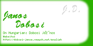 janos dobosi business card